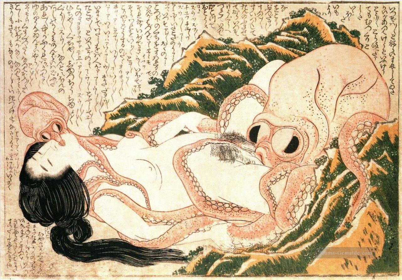 Der Traum der Fischerfrau Katsushika Hokusai Ukiyoe Ölgemälde